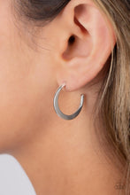 Load image into Gallery viewer, Paparazzi Accessories: Royal Runway - Silver Hoop Earrings