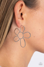 Load image into Gallery viewer, Paparazzi Accessories: Rustic Rarity - Silver Oversized Flower Earrings