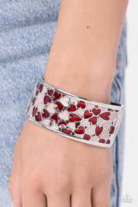 Paparazzi Accessories: Penchant for Patterns - Red Heart Bracelet