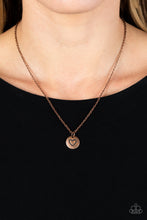 Load image into Gallery viewer, Paparazzi Accessories: Stamped Sentiment - Copper Heart Necklace