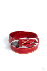 Paparazzi Accessories: Coat of Arms Couture - Red Bracelet