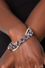 Load image into Gallery viewer, Paparazzi Accessories: Timeless Trifecta - Purple Iridescent Bracelet