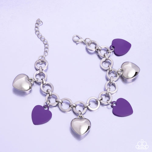 Paparazzi Accessories: Whole Lotta Love - Purple Bracelet