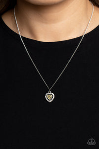 Paparazzi Accessories: Day of Love - Yellow Heart Necklace