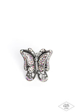 Load image into Gallery viewer, Paparazzi Accessories:  Free To Fly - Multi Iridescent Butterfly Ring - Life of the Party