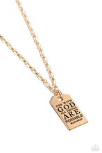 Load image into Gallery viewer, Paparazzi Accessories: Possible Pendant - Gold Inspirational Necklace