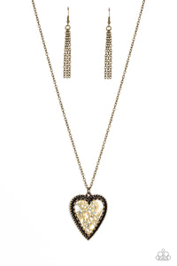 Paparazzi Accessories: Stony Summer - Brass Heart Necklace