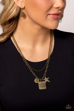 Paparazzi Accessories: Masterpiece in Progress - Brass Inspirational Necklace