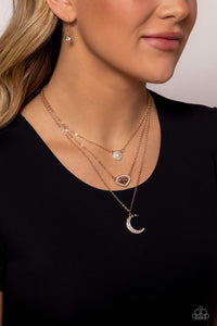Paparazzi Accessories: Lunar Lineup - Rose Gold Necklace