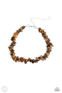Paparazzi Accessories: Chiseled Coastline - Brown Anklet