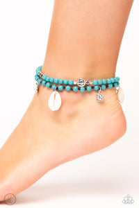 Paparazzi Accessories: Buy and SHELL - Blue Anklet