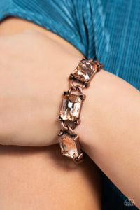 Paparazzi Accessories: Radiating Review Necklace and Dazzling Debut Bracelet - Copper SET