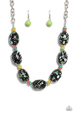 Load image into Gallery viewer, Paparazzi Accessories: No Laughing SPLATTER - Green Necklace