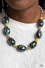 Load image into Gallery viewer, Paparazzi Accessories: No Laughing SPLATTER - Green Necklace