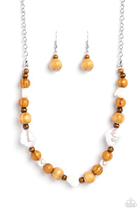 Paparazzi Accessories: All In WOOD Time - Brown Wooden Necklace