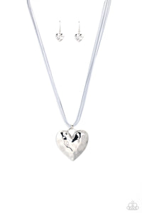 Paparazzi Accessories: Confident Courtship - Silver Heart Necklace