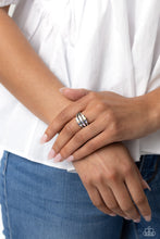 Load image into Gallery viewer, Paparazzi Accessories: Stacking Up - White Iridescent Ring