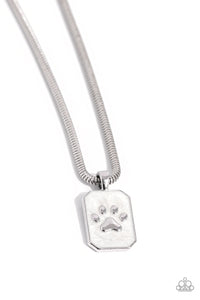 Paparazzi Accessories: PAW to the Line - White Pet Lover Necklace