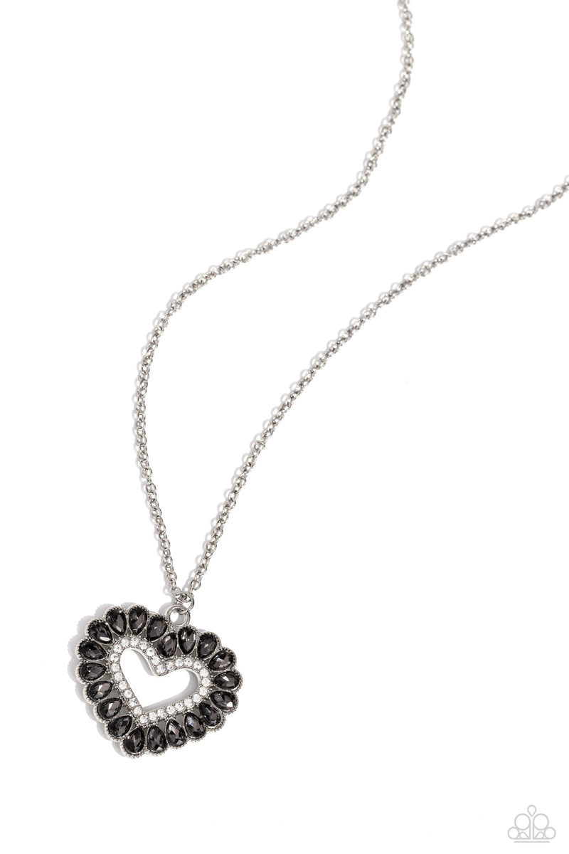 Paparazzi Accessories: FLIRT No More - Silver Heart Necklace – Jewels N'  Thingz Boutique