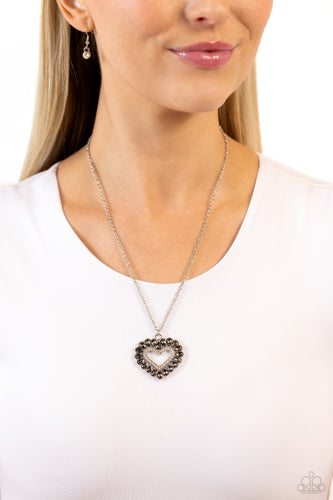 Paparazzi Accessories: FLIRT No More - Silver Heart Necklace