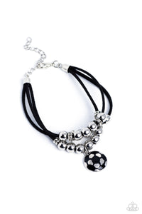 Paparazzi Accessories: Soccer Player - Black Sports Lover Bracelet