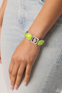 Paparazzi Accessories: Majestic Mashup - Green Iridescent Bracelet