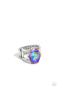 Paparazzi Accessories: Prismatically Pronged - Multi UV Shimmer Ring
