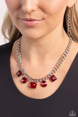 Paparazzi Accessories: Alternating Audacity - Red Necklace