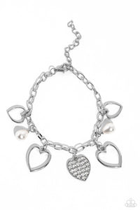 Paparazzi Accessories: GLOW Your Heart - White Bracelet