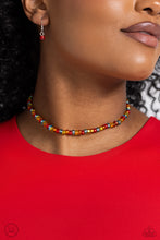 Load image into Gallery viewer, Paparazzi Accessories: Colorfully GLASSY - Red Choker and GLASS is in Session Bracelet - Red SET