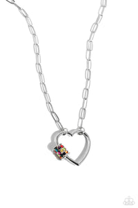 Paparazzi Accessories: FAffectionate Attitude - Multi Heart Necklace