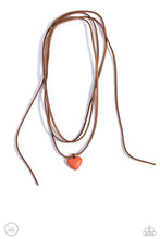 Load image into Gallery viewer, Paparazzi Accessories: Wanderlust Wardrobe - Orange Heart Choker Necklace