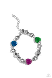 Paparazzi Accessories: My HEARTBEAT Will Go On Necklace & I Can Feel Your Heartbeat Bracelet - Multi SET