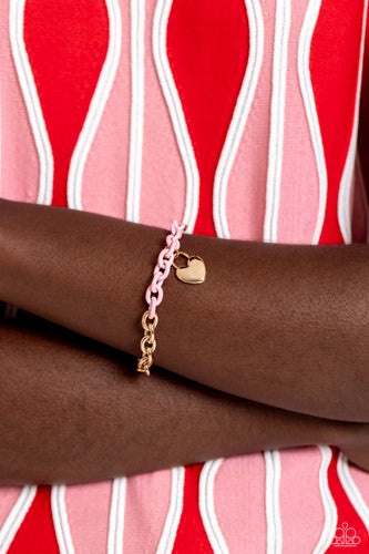 Paparazzi Accessories: Locked and Loved - Pink Bracelet