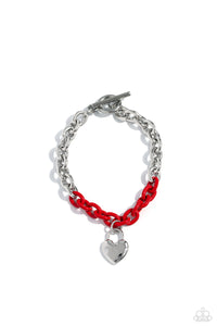 Paparazzi Accessories: Locked and Loved - Red Bracelet