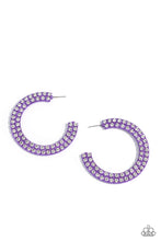 Load image into Gallery viewer, Paparazzi Accessories: Flawless Fashion - Purple Hoop Earrings