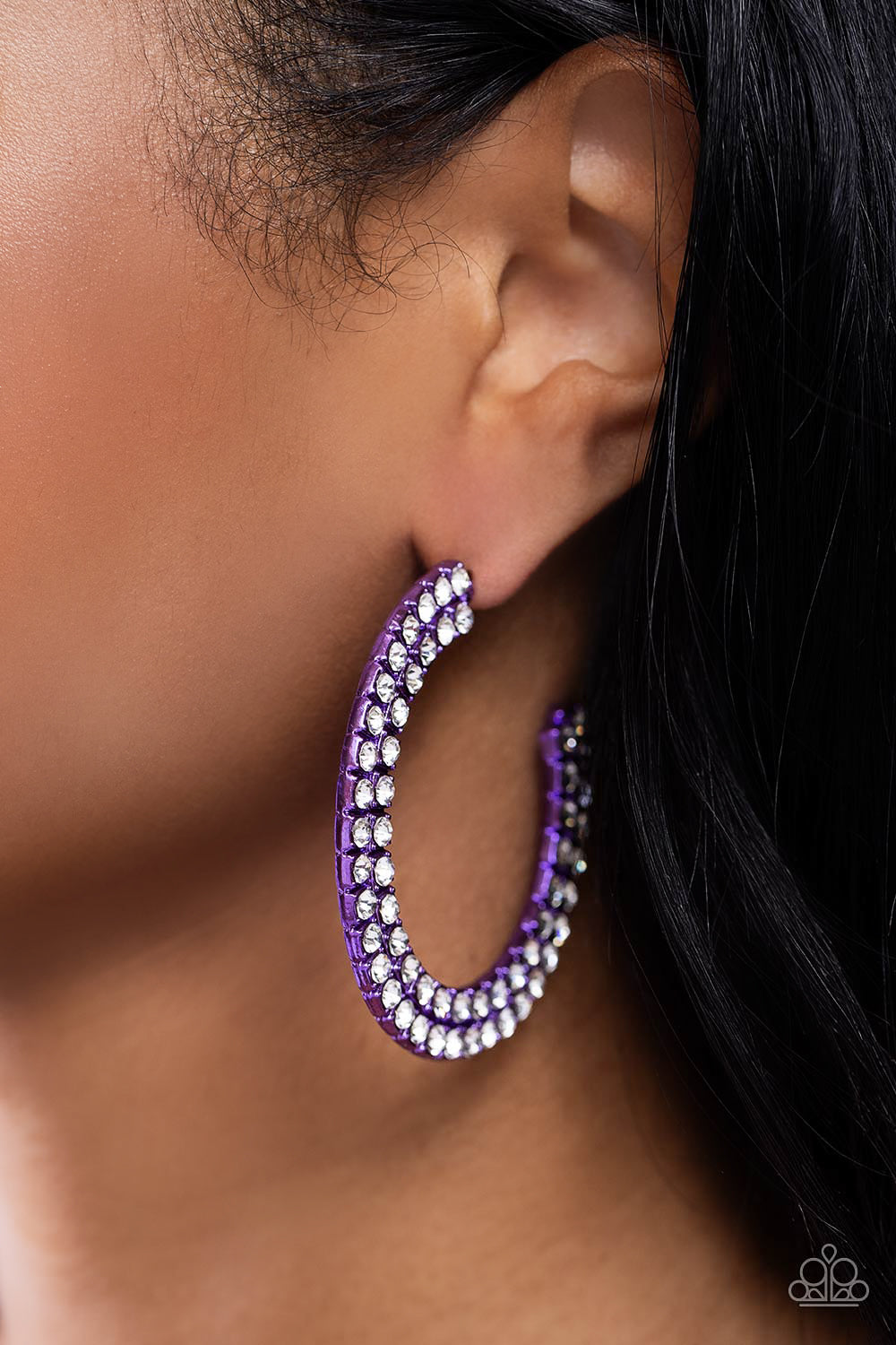 Paparazzi Accessories: Flawless Fashion - Purple Hoop Earrings