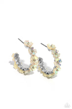 Load image into Gallery viewer, Paparazzi Accessories: Floral Focus - White Iridescent Earrings