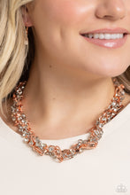 Load image into Gallery viewer, Paparazzi Accessories: Totally Two-Toned Necklace and Two-Tone Taste Bracelet - Copper SET