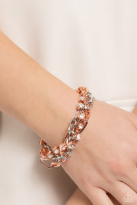 Paparazzi Accessories: Totally Two-Toned Necklace and Two-Tone Taste Bracelet - Copper SET