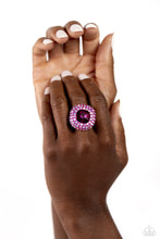 Load image into Gallery viewer, Paparazzi Accessories: Glistening Grit - Pink Oversized Ring