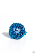 Load image into Gallery viewer, Paparazzi Accessories: Glistening Grit - Blue Oversized Ring