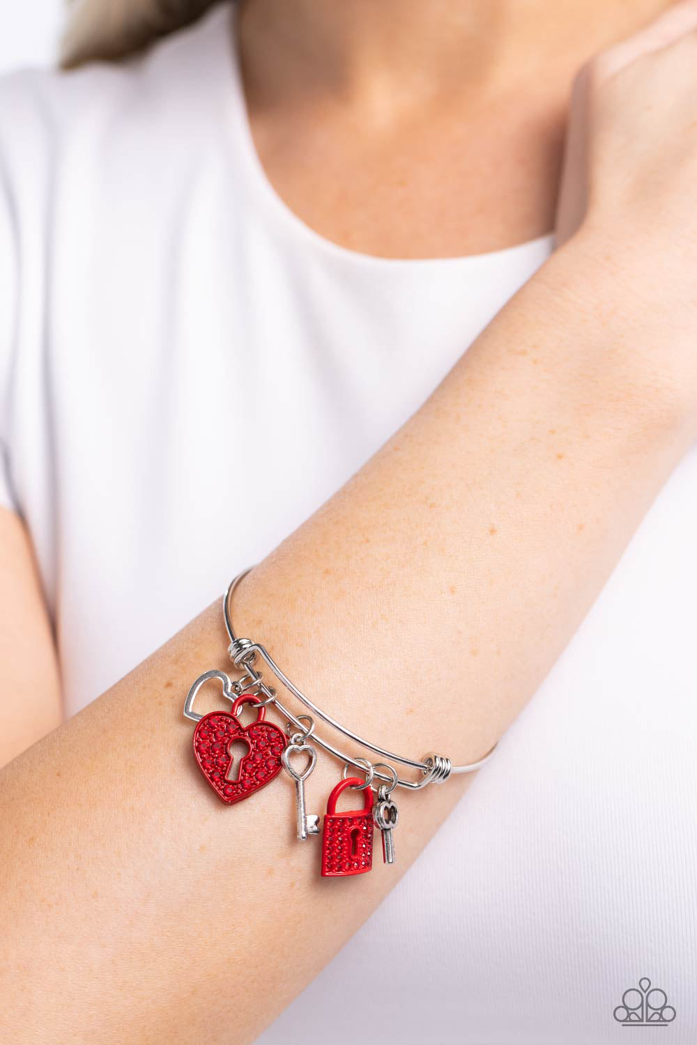 Paparazzi Accessories: Locked Legacy - Red Bracelet