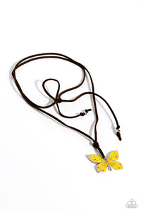 Paparazzi Accessories: Winged Wanderer - Yellow Butterfly Necklace