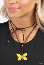 Load image into Gallery viewer, Paparazzi Accessories: Winged Wanderer - Yellow Butterfly Necklace
