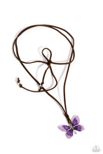 Load image into Gallery viewer, Paparazzi Accessories: Winged Wanderer - Purple Butterfly Necklace