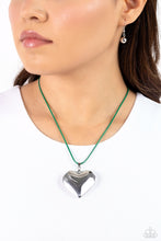 Load image into Gallery viewer, Paparazzi Accessories: Devoted Daze - Green Heart Necklace
