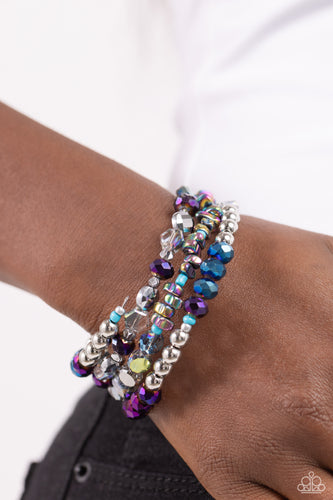 Paparazzi Accessories: Impressive Infinity - Multi Oil Spill and Iridescent Bracelet