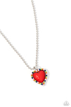Load image into Gallery viewer, Paparazzi Accessories: Romantic Ragtime - Red Heart Necklace