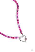 Load image into Gallery viewer, Paparazzi Accessories: Clearly Carabiner - Red Heart Necklace